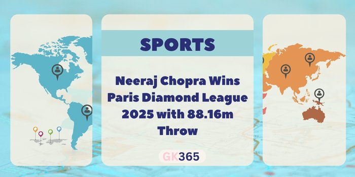 Neeraj Chopra Wins Paris Diamond League 2025 with 88.16m Throw