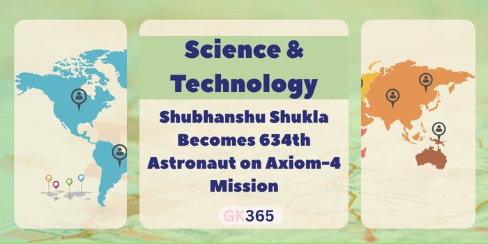 Shubhanshu Shukla Becomes 634th Astronaut