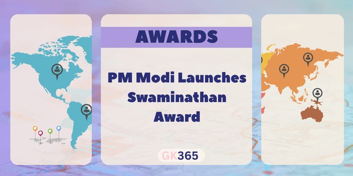 PM Modi Launches Swaminathan Award
