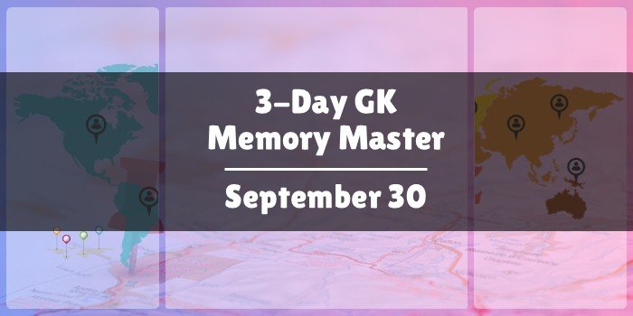 3-Day GK Memory Master: Sept. 30, 2025