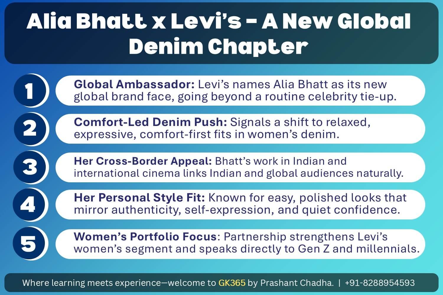 Alia Bhatt announced as Levi's Global Brand Ambassador